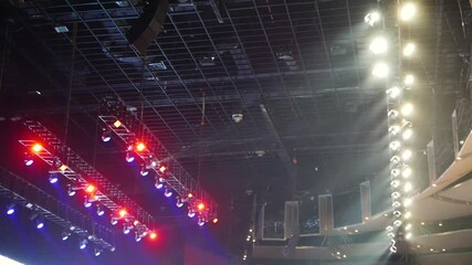 modern stage lighting concept with dark color gradation - Powered by Adobe