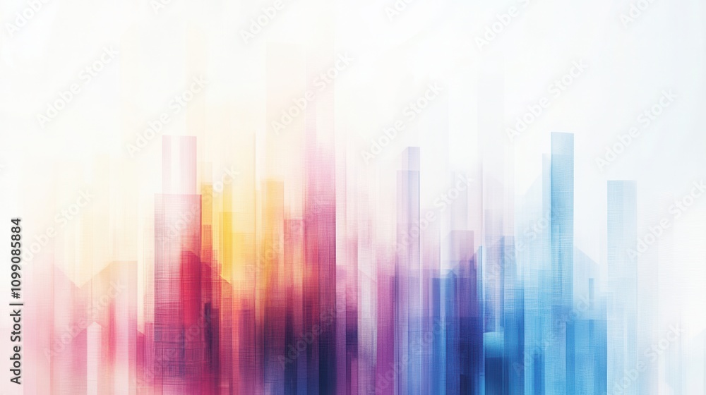 Poster an abstract representation of vibrant colors blending and blurring, evoking a sense of movement and 