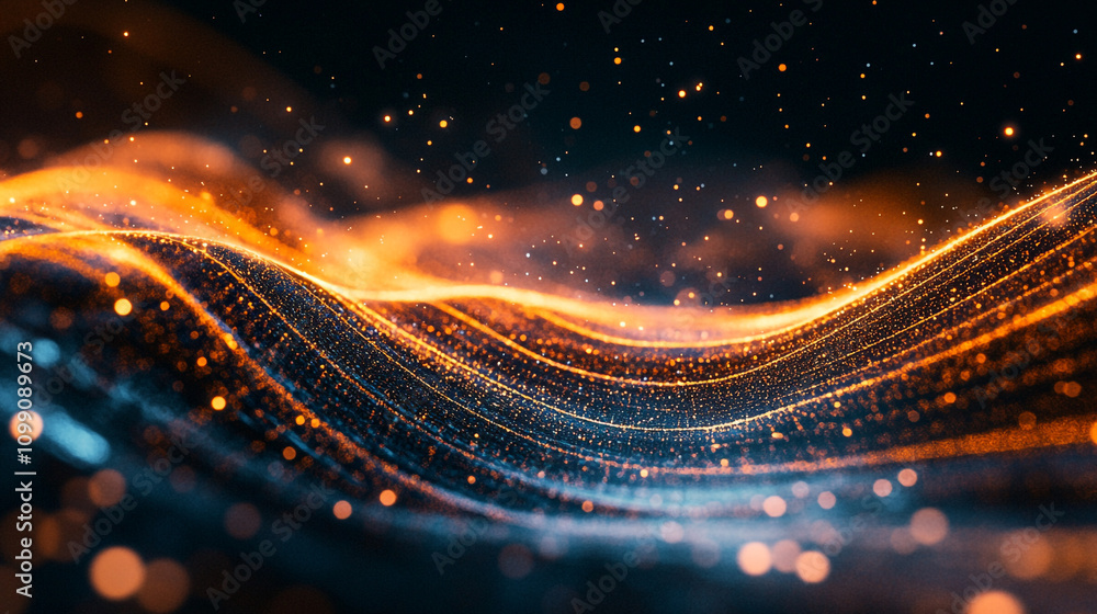 Poster swirling patterns of light create an ethereal experience in a dark setting