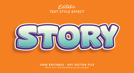 Story Editable text effect