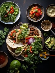 Mexican fast food quesadilla with vegetables generated AI