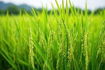 green grass in the wind