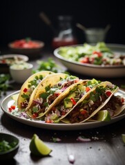 Mexican fast food quesadilla with vegetables generated AI