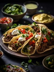 Mexican fast food quesadilla with vegetables generated AI