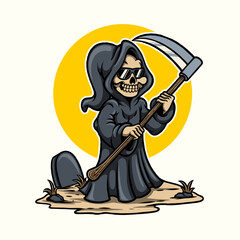 Death Reaper chibi illustration
