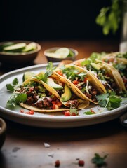 Mexican fast food quesadilla with vegetables generated AI