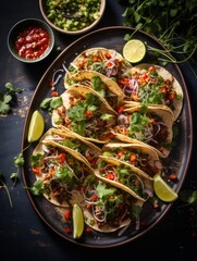 Mexican fast food quesadilla with vegetables generated AI
