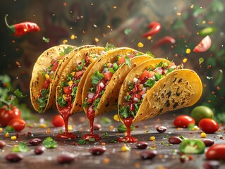 Mexican fast food quesadilla with vegetables generated AI