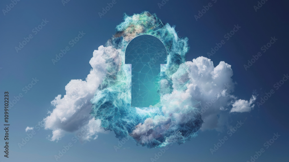 Poster enhancing cloud storage security utilizing data padlock designs in digital environments for optimal 