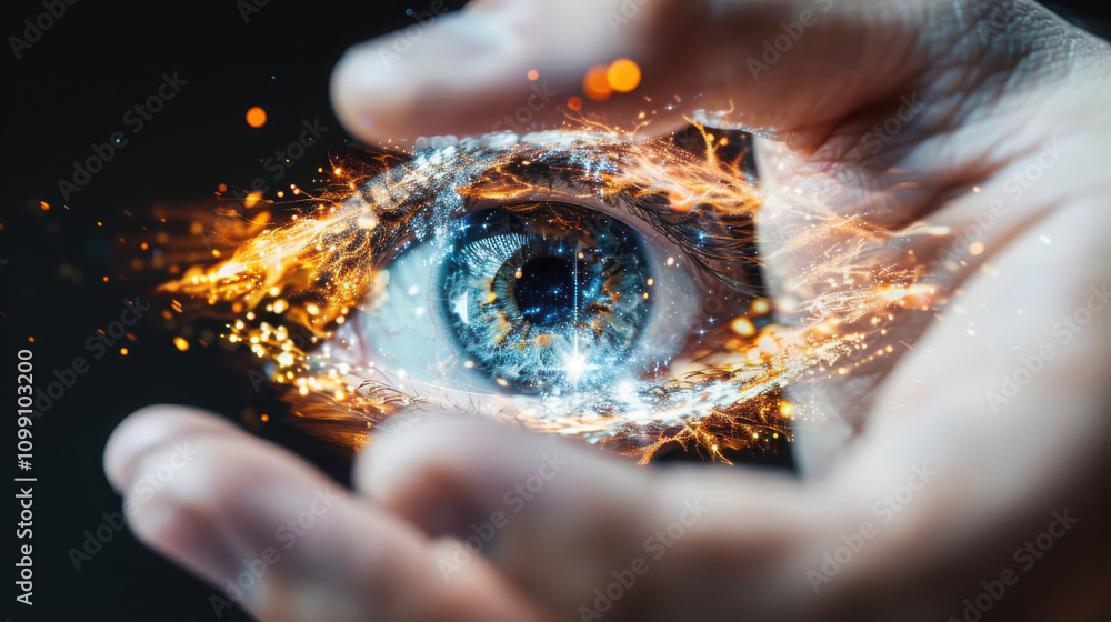 Poster enhancing digital identity protection through biometric security solutions in the tech sector a comp