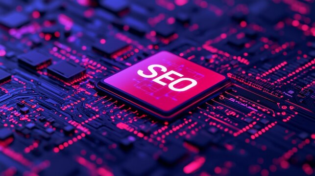 SEO Optimization Digital Marketing Technology Concept