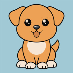 Obraz premium Cute Cartoon Chion Dog Clipart Illustration Design 