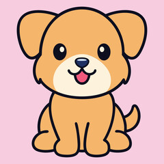 Fototapeta premium Chion Baby Dog clipart, Dog Puppy Sitting Expression design, Domestic baby Pet cartoon lover design sublimation 