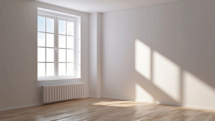 Obraz premium Abstract white studio room with light and shadow