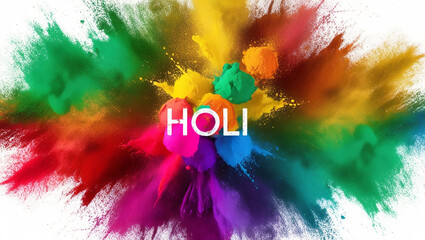 Happy Holi colorful background Festival of colors celebration