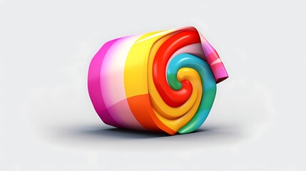 Obraz premium A colorful, swirled candy design, showcasing vibrant hues and playful shapes.