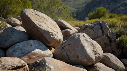 natural rock formation in a forest setting