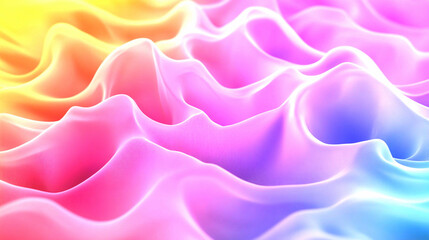 Obraz premium Dynamic abstract waves blending vibrant colors and glowing light effect