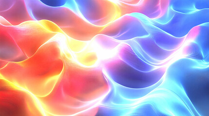 Obraz premium A swirling 3D landscape of color and light with a futuristic touch 