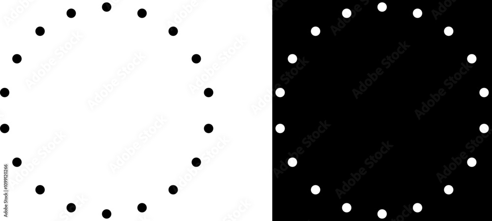 Poster circle dot loading icon pattern. circular progress symbols. vector illustration.
