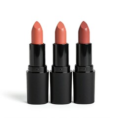 Obraz premium three lipsticks on a white background close up product shot