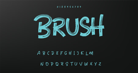 Handwritten Brush font for lettering quotes. Hand drawn brush style modern calligraphy.