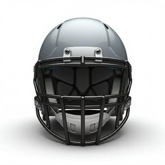 Fototapeta premium grey and black american football helmet isolated on white background 3d rendering