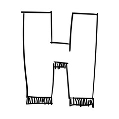 png transparent background hand drawn letter H