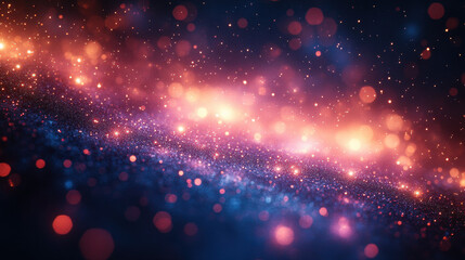 Fototapeta premium Glowing Holiday Lights Abstract Background