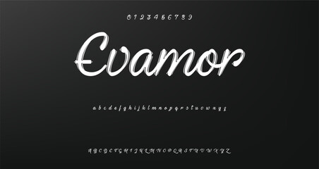 Handwritten Brush font for lettering quotes. Hand drawn brush style modern calligraphy.