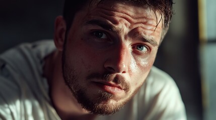 Man looking directly