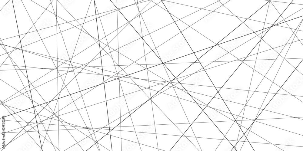 Aufkleber Abstract black lines with white background. Creative and geometric shape with luxury pattern and paper texture design. abstract background with stripes for website design Technology background.