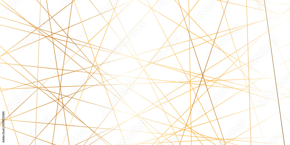 Leinwandbilder Abstract white background with random lines. abstract lines in golden tone of many squares and rectangle shapes on white background. A beautiful Chaotic line seamless pattern., Vector illustration.	
