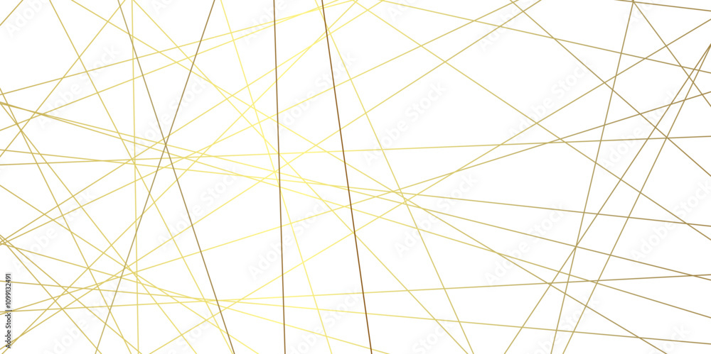 Fototapete Abstract white background with random lines. abstract lines in golden tone of many squares and rectangle shapes on white background. A beautiful Chaotic line seamless pattern., Vector illustration.	
