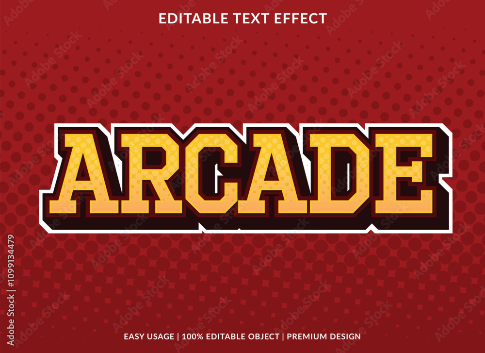 Poster playful gaming text effect template bold logotype font style