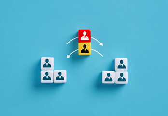 Team member exchange. Exchanging employees between teams.