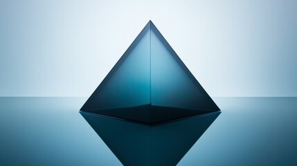 Fototapeta premium Crystal Pyramid on a Reflective Surface