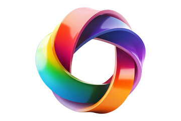 Obraz premium Creative colorful spiral sculpture art gallery digital artwork modern environment close-up view