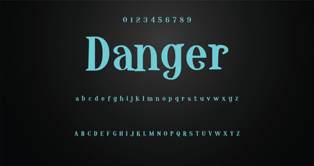 Modern playful alphabet letter and number set. funky font or typography. Vector bold font for poster, flyer, book cover, greeting card, product packaging, graphic print, etc.