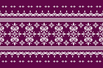 Geometric ethnic oriental ikat pattern traditional Design for background,carpet,wallpaper,clothing,wrapping,Batik,fabric,Vector illustration.embroidery style.