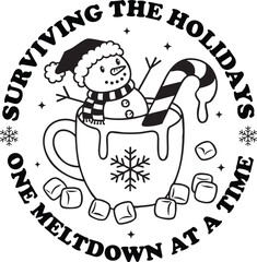 Obraz premium Melting Snowman Christmas Winter Holiday Meltdown Snowman