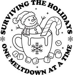 Obraz premium Melting Snowman Christmas Winter Holiday Meltdown Snowman