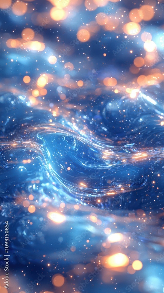 Poster dynamic water movement abstract background digital artwork fluid environment close-up view visual se