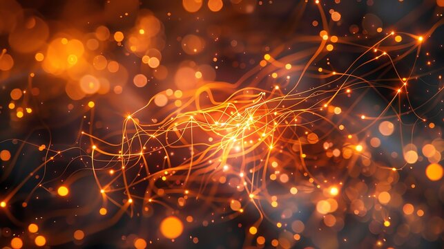 Glowing energy network. - Powered by Adobe