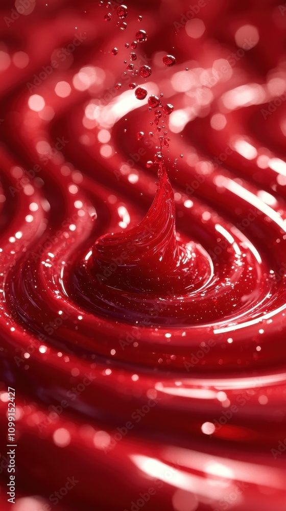 Poster fluid motion of red paint art studio abstract creative space close-up visual art concepts for inspir