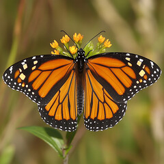 Close-up of a danaus plexippus (monarch butterfly)
