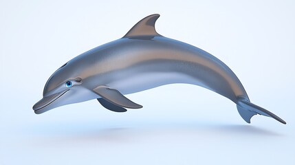 Obraz premium Cartoon Dolphin Jumping Ocean Animal D Render