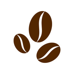 Vector coffee beans icon. Flat coffee beans vector design. Caffeine sign.