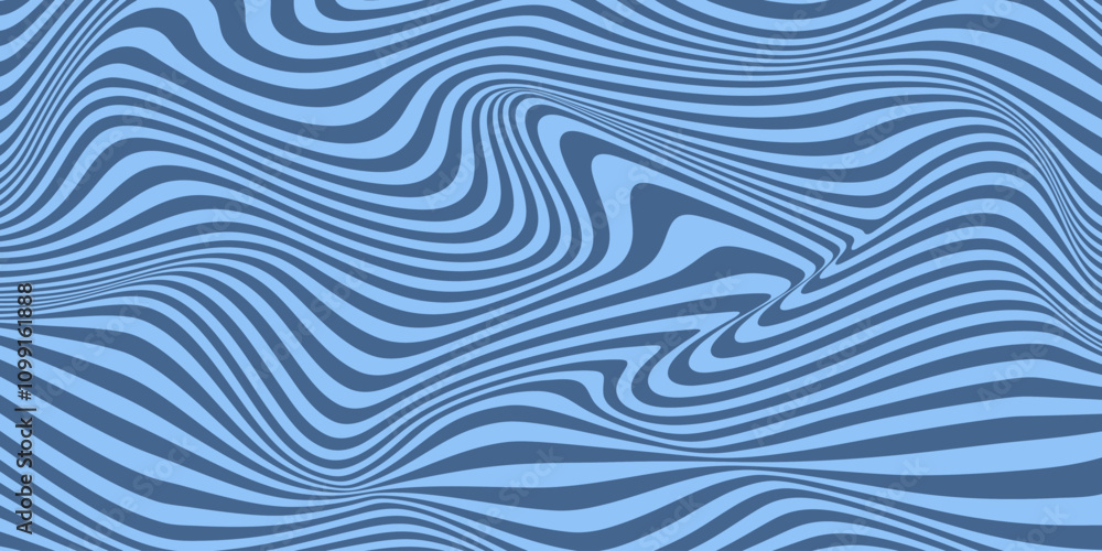 Aufkleber abstract horizontal monochrome background with dynamic waves. trendy vector illustration in style re