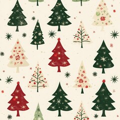 Festive Holiday Christmas Tree Pattern